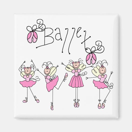 Ballet T-shirts en cadeautjes Magneet (Voorkant)