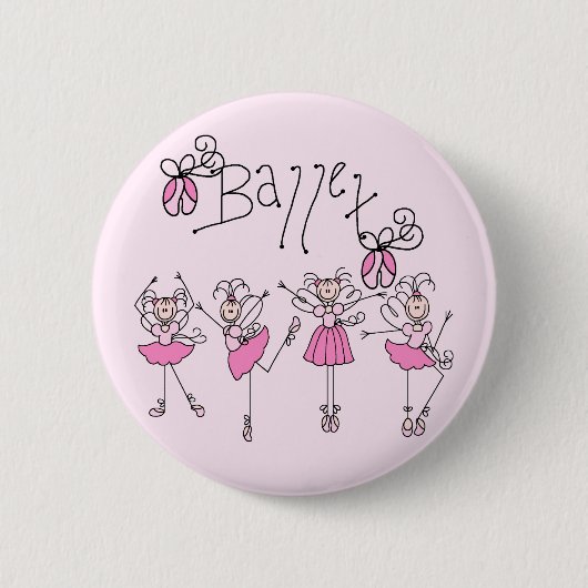 Ballet T-shirts en cadeautjes Ronde Button 5,7 Cm (Voorkant)