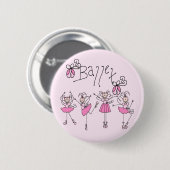 Ballet T-shirts en cadeautjes Ronde Button 5,7 Cm (Voorkant /achterkant)