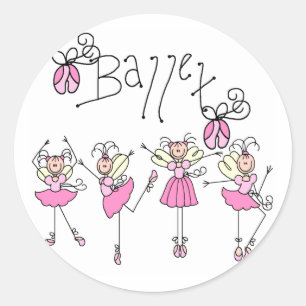 Ballet T-shirts en cadeautjes Ronde Sticker