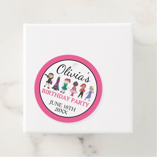 Ballet Tap Jazz Acro Lyrical Dancer Verjaardagsfee Bedankjes Labels (In situ)