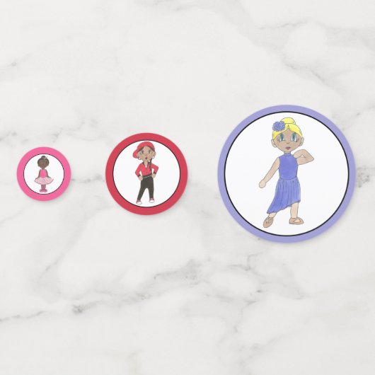 Ballet Tap Jazz Acro Lyrical Dancer Verjaardagsfee Confetti (Achterkanten)