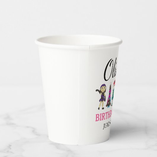 Ballet Tap Jazz Acro Lyrical Dancer Verjaardagsfee Papieren Bekers (Rechts)