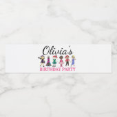 Ballet Tap Jazz Acro Lyrical Dancer Verjaardagsfee Waterfles Etiket (Enkel label)