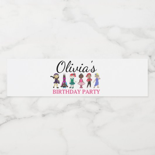 Ballet Tap Jazz Acro Lyrical Dancer Verjaardagsfee Waterfles Etiket (Enkel label)