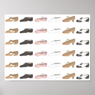 Ballet Tap Jazz Lyrical Dance Studio Shoe Poster