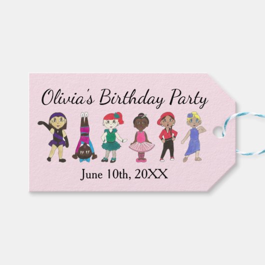 Ballet Tap Jazz Lyrical Dancer Verjaardagsfeest Cadeaulabel (Voorkant (Horizontaal))