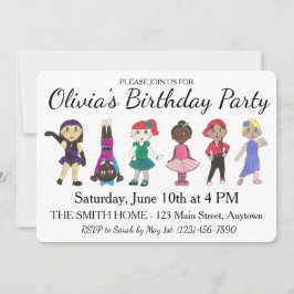 Ballet Tap Jazz Lyrical Dancer Verjaardagsfeest Kaart