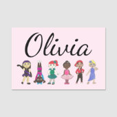 Ballet Tap Jazz Lyrical Dancer Verjaardagsfeest Naamplaatje (Voorkant)