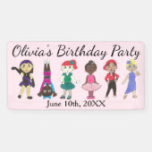 Ballet Tap Jazz Lyrical Dancer Verjaardagsfeest Spandoek (Horizontaal)