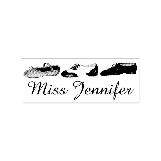 BALLET TAP JAZZ Persoonlijke danslaag Rubberstempel (Afrduk)