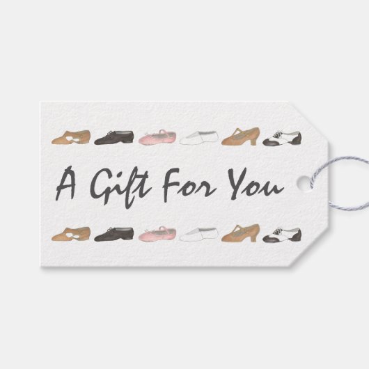 Ballet Tap Jazz Shoes Gift Dance Teacher Gift Labe Cadeaulabel (Voorkant (Horizontaal))