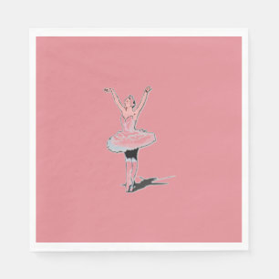 Ballet Thema Roze Ballerina Meisje Verjaardag Servetten