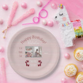 Ballet Theme Birthday Bord met foto's - Mauve (Feest)
