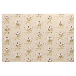 Ballet Theme Bord Peach Dancers Design Stof