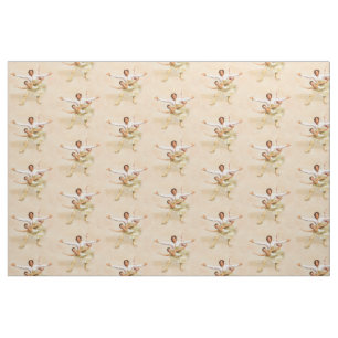 Ballet Theme Bord Peach Dancers Design Stof