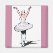 Ballet Theme Roze Ballerina Magnet (Voorkant)