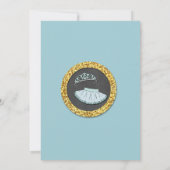 Ballet Tiara Tutu Blauwgroen Glitter Birthday Kaart (Achterkant)