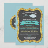 Ballet Tiara Tutu Blauwgroen Glitter Birthday Kaart (Voorkant / Achterkant)