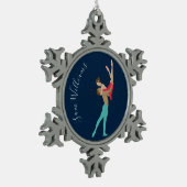 ballet tin sneeuwvlok ornament (Links)