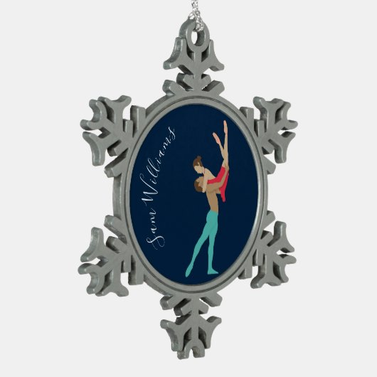 ballet tin sneeuwvlok ornament (Links)