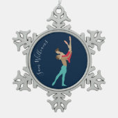 ballet tin sneeuwvlok ornament (Voorkant)