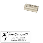 Ballet Toe Dancer Ballerina Persoonlijk adres Rubberstempel (Gestempeld)