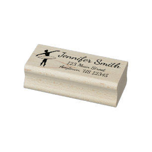 Ballet Toe Dancer Ballerina Persoonlijk adres Rubberstempel