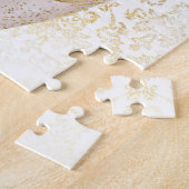 Ballet Toe Shoes Jigzaag Puzzle - Roze Gold White Legpuzzel (Zijkant)