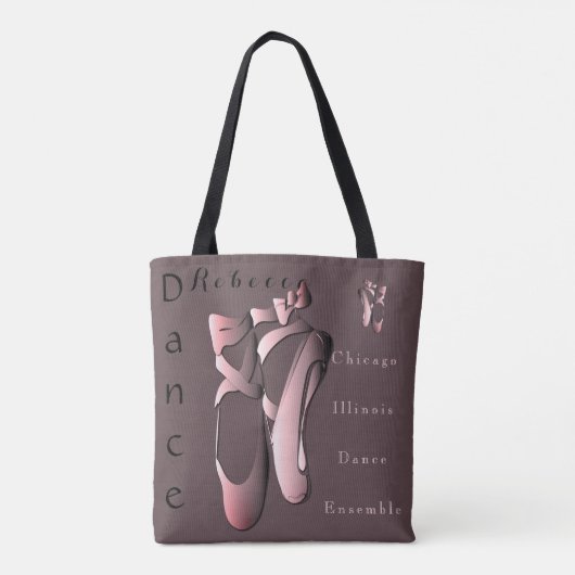 Ballet Toe Shoes Tote Bag (Achterkant)