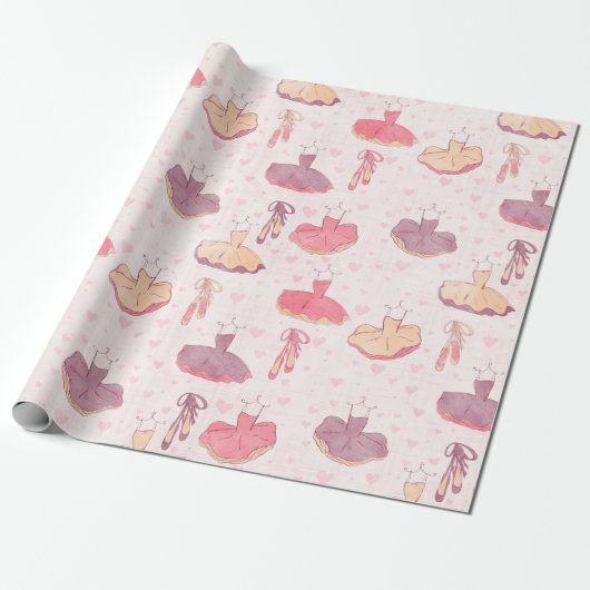 Ballet Tutu Dress en Pointe schoenen Cadeaupapier (Uitgerold)