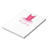 Ballet Tutu Personalized Dance Teacher Notitieblok (Linkerzijde)