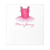 Ballet Tutu Personalized Dance Teacher Notitieblok (Voorkant)