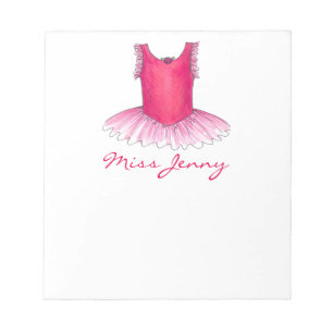 Ballet Tutu Personalized Dance Teacher Notitieblok