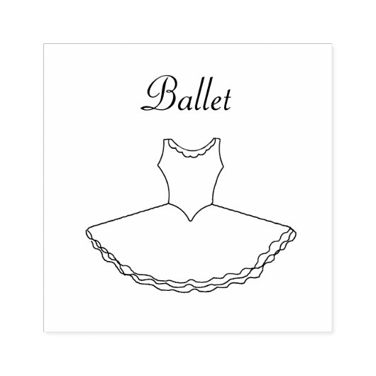 Ballet Tutu Rubber Stamp Rubberstempel (Afrduk)
