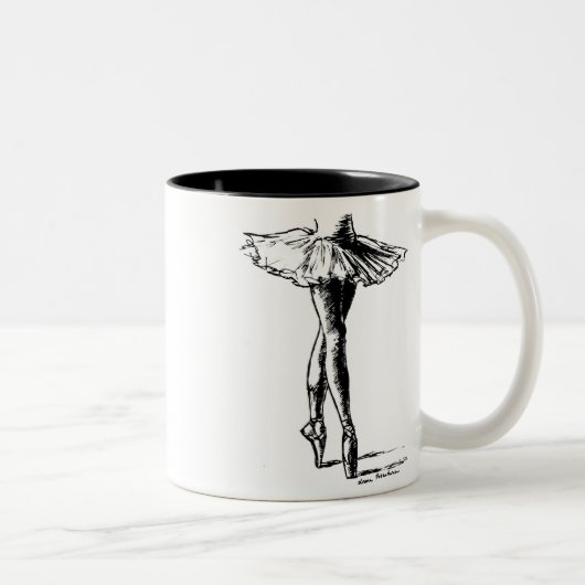 ballet tweekleurige koffiemok (Rechts)