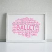 Ballet typografie Poster Wall Art
