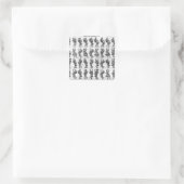 Ballet van de Polichinelles Vierkante Sticker (Tas)