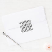 Ballet van de Polichinelles Vierkante Sticker (Envelop)