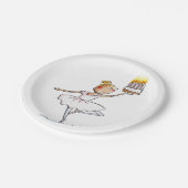 Ballet Verjaardag Papieren Bordje (Gekanteld)