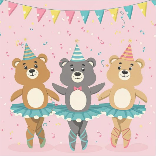 Ballet Verjaardag Sticker (Voorkant)