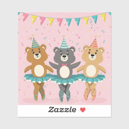 Ballet Verjaardag Sticker (Vel)