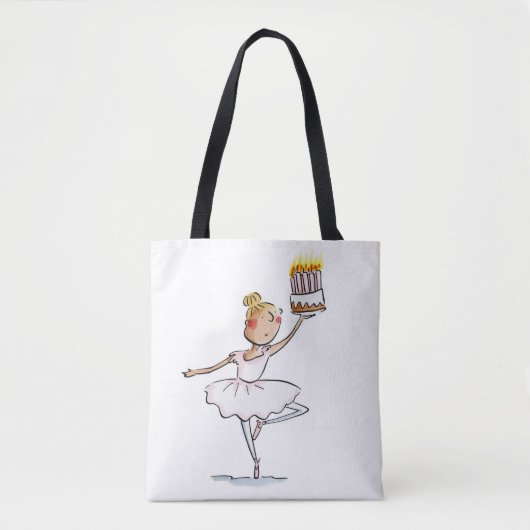 Ballet Verjaardag Tote Bag (Voorkant)