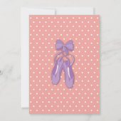 Ballet Verjaardagsfeest Ballerina Glitter Uitnodig Kaart (Achterkant)