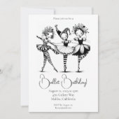 Ballet Verjaardagsfeestje Meisjes Dans Viering Kaart (Voorkant)