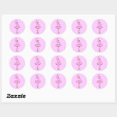 Ballet Vierde Positie Ronde Sticker (Vel)