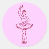 Ballet Vierde Positie Ronde Sticker (Voorkant)