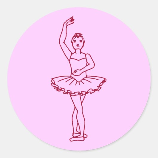 Ballet Vierde Positie Ronde Sticker (Voorkant)