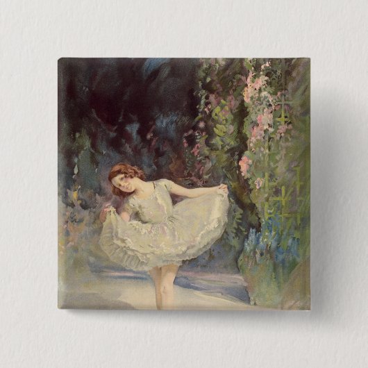 ballet vierkante button 5,1 cm (Voorkant)