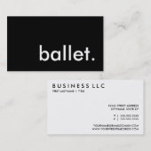 ballet. visitekaartje (Voorkant / Achterkant)